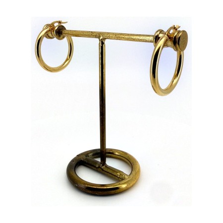 Pendientes aros lisos de oro 18k